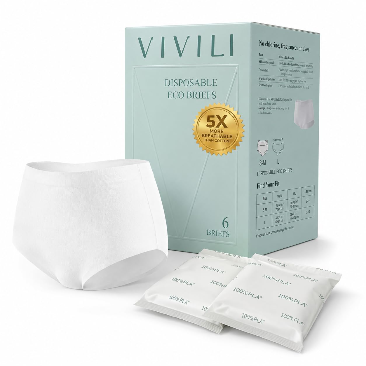 Amazon.com: VIVILI Disposable Underwear for Travel & Postpartum (6